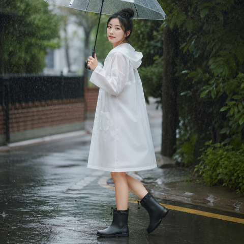스트링 블랙 레인부츠