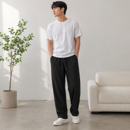 루즈핏 스트링 밴딩팬츠