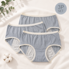 소프트 데일리 여성팬티 3P, 블루