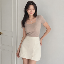랩 미니 스커트