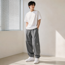 스트링 남성 조거팬츠 그레이