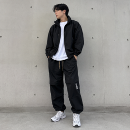 스트링 남성 조거팬츠 블랙