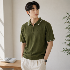 어반 골지 카라 반팔니트