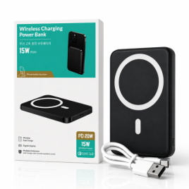 15W 고속충전 보조배터리 블랙