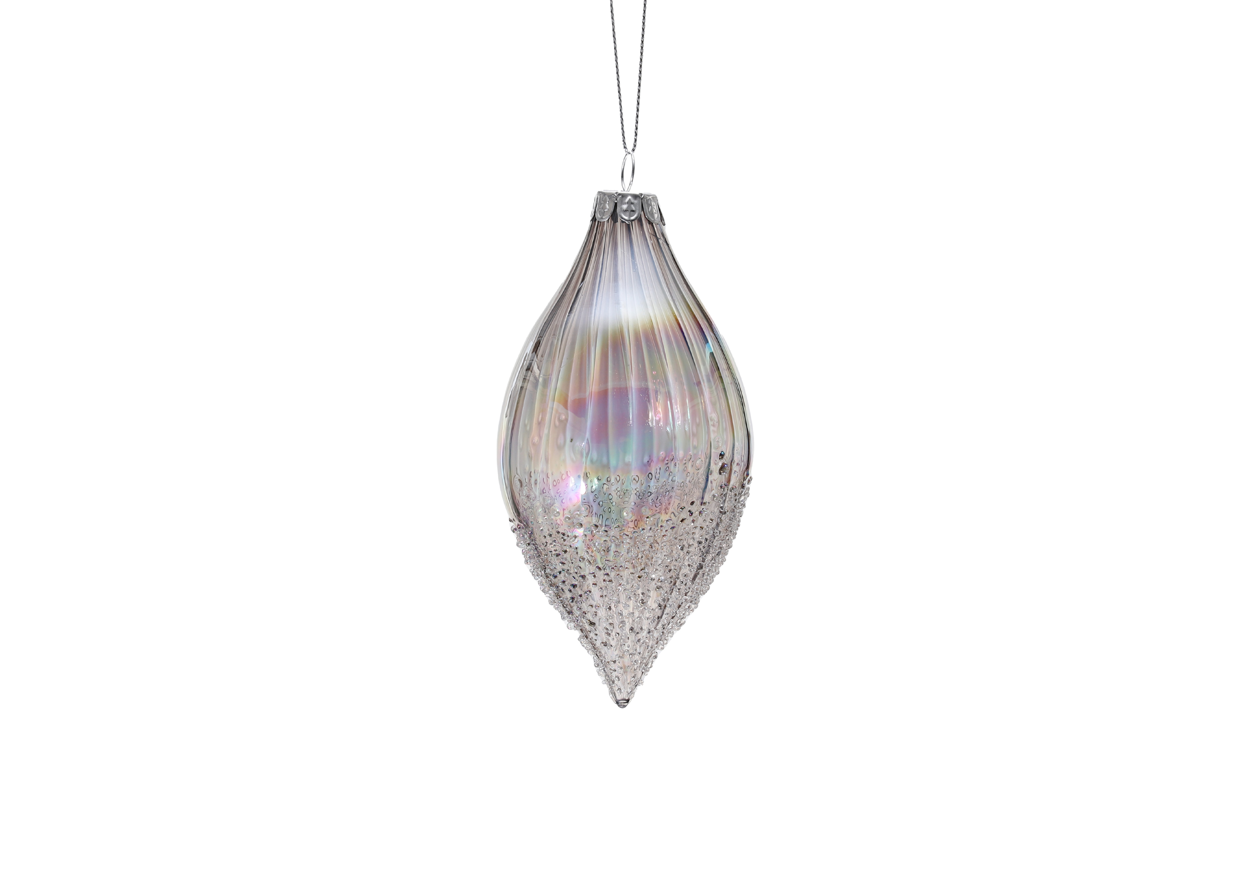 [YQ] 설탕 드롭 오너먼트  - 오팔 그레이