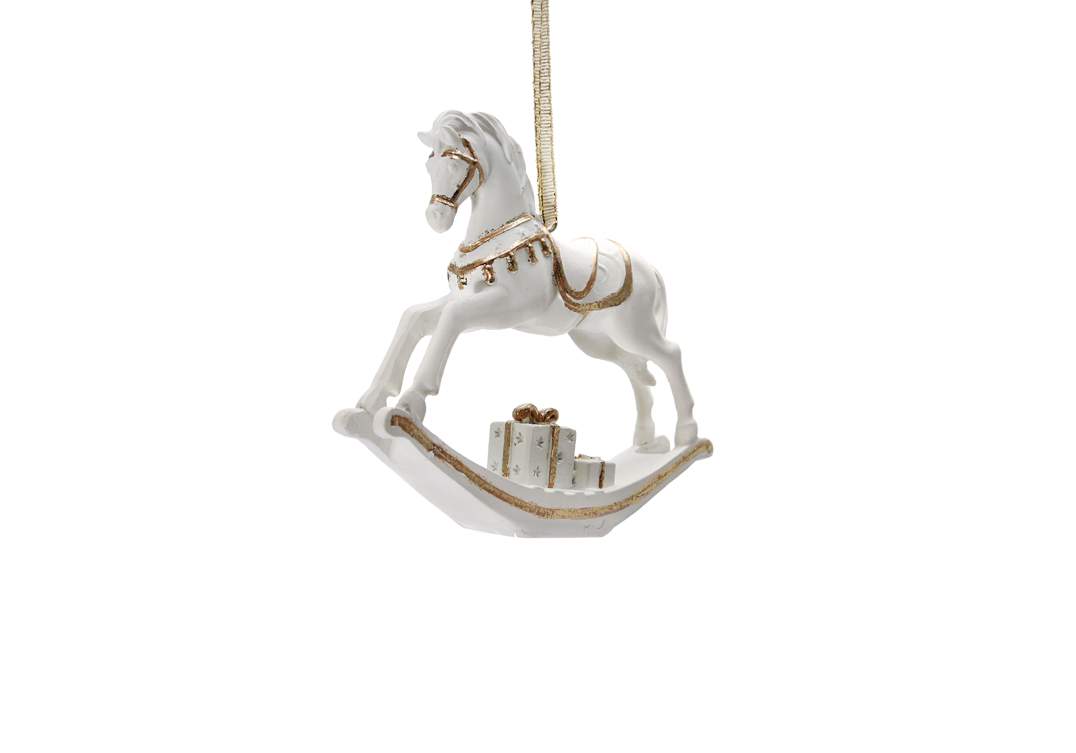 [TM] 말 오너먼트 - 화이트&골드