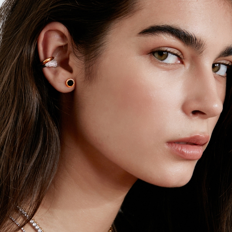 [NCT PICK] ROCA MINI ROUND ONYX EARRINGS