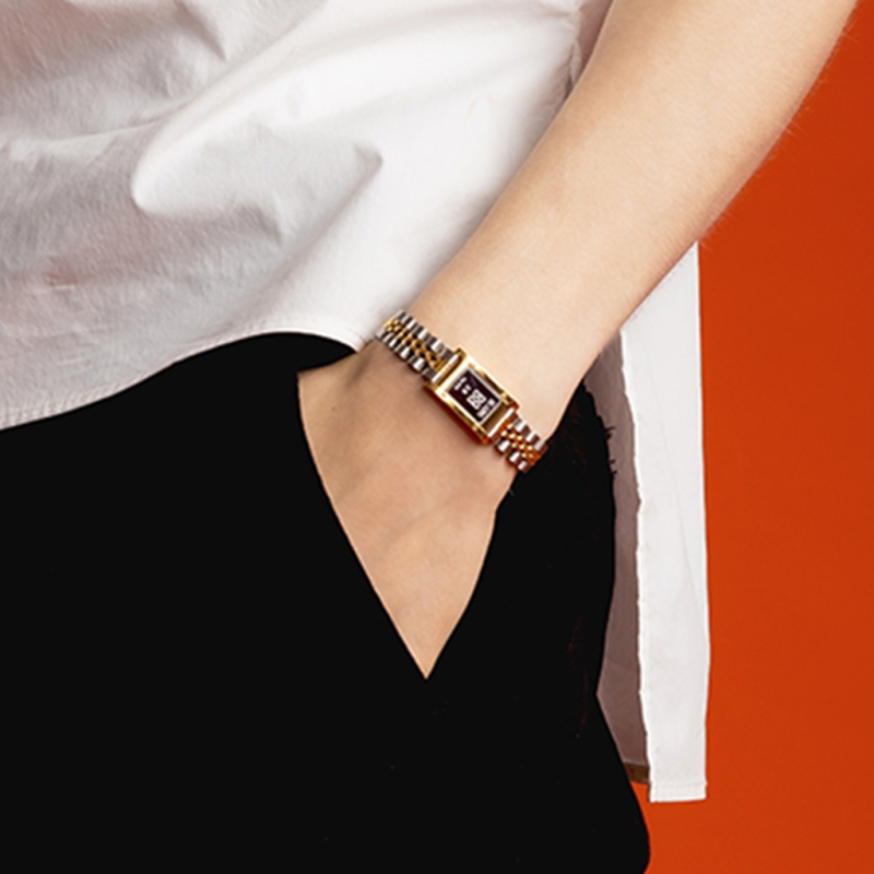 [NCT PICK] GRAM SILVER BAR WATCH BRACELET_Combi