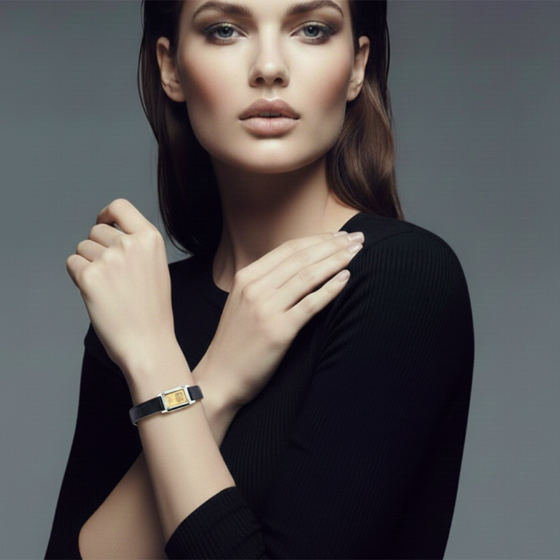 GRAM GOLD BAR WATCH BRACELET_ Croco