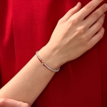 LA LIGNE ASSCHER FIL BRACELET RED PINK