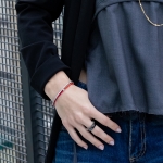 LA LIGNE ASSCHER FIL BRACELET RED PINK