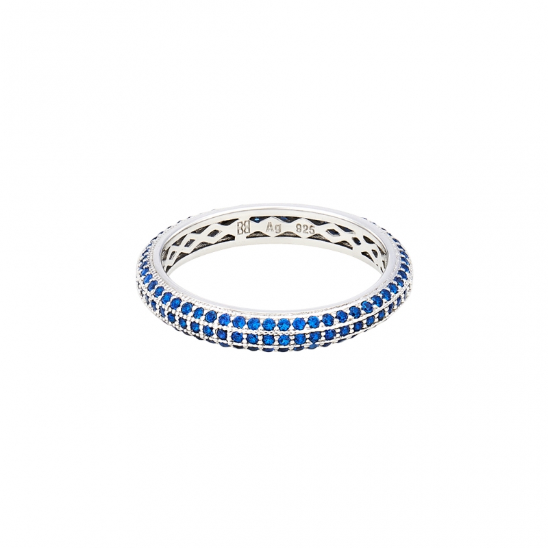BB MICRO FULL PAVE ETERNITY RING_BLUE