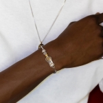 TIME MOVEMENT BLUE DIAMOND BRACELET
