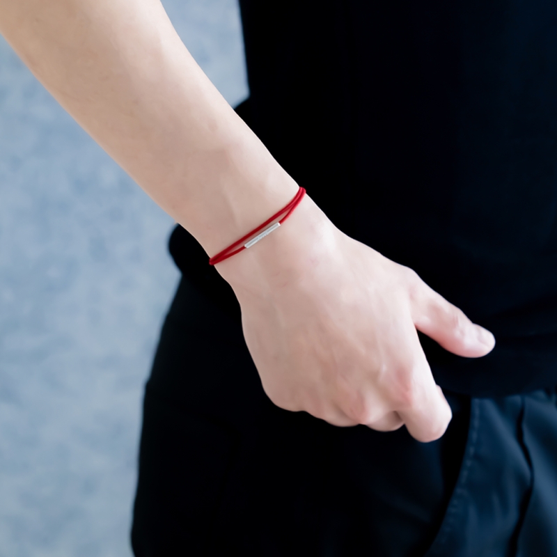 LA LIGNE DOUBLE STRING BRACELET RED