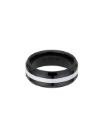 LA LIGNE BLACK WHITE CERAMIC RING