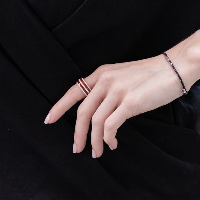 LA LIGNE WOOD CERAMIC RING
