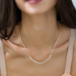 BB BEZEL TENNIS RUGBY BALL CHAIN NECKLACE