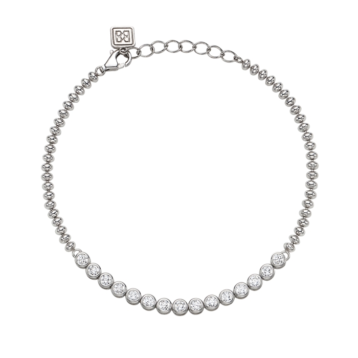 BB BEZEL TENNIS RUGBY BALL CHAIN BRACELET