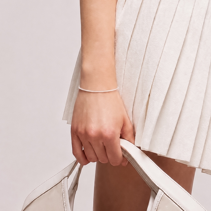 LA LIGNE SLIM SPARKLIMG BRCELET WHITE