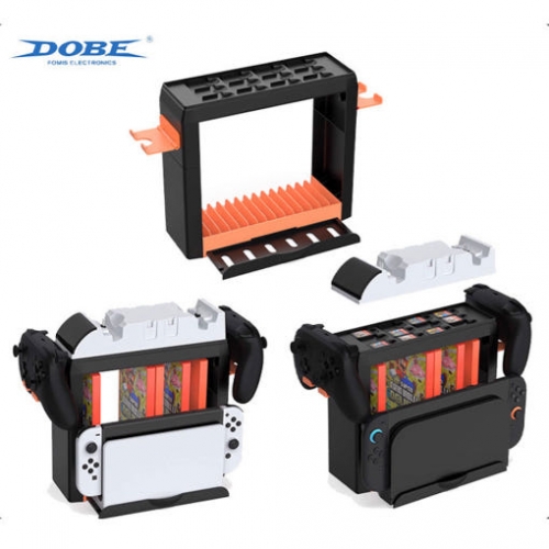 닌텐도 스위치2 타이틀 수납장 27P 오렌지 블랙 DOBE