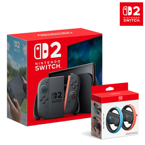 닌텐도 스위치2 본체+조이콘 2 핸들 2개 세트