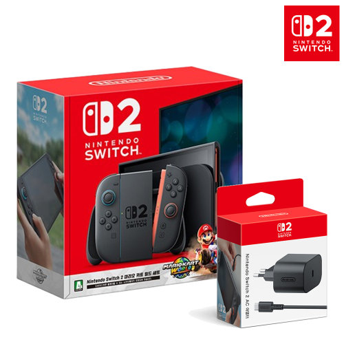 닌텐도 스위치2 마리오 카트 월드 세트+스위치2 AC어댑터