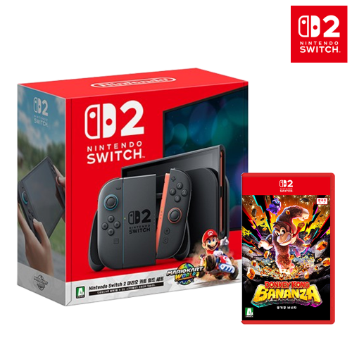 닌텐도 스위치2 마리오 카트 월드 세트+스위치2 동키콩 바난자