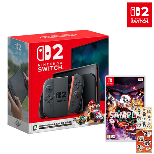 닌텐도 스위치2 마리오 카트 월드 세트+스위치 귀멸의 칼날 히노카미 혈풍담 [스티커 2종 증정]