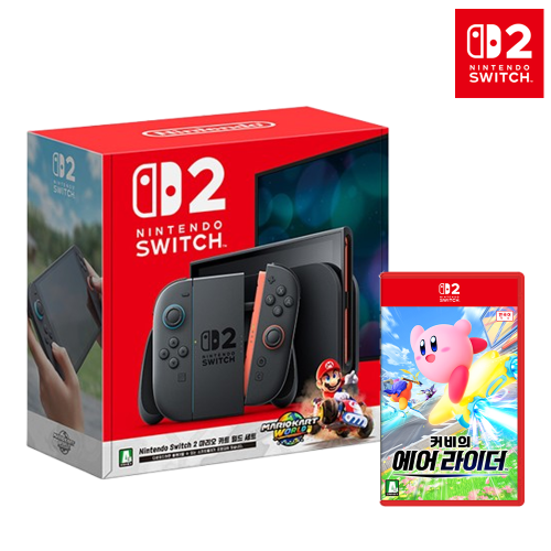 닌텐도 스위치2 마리오 카트 월드 세트+스위치2 커비의 에어라이더