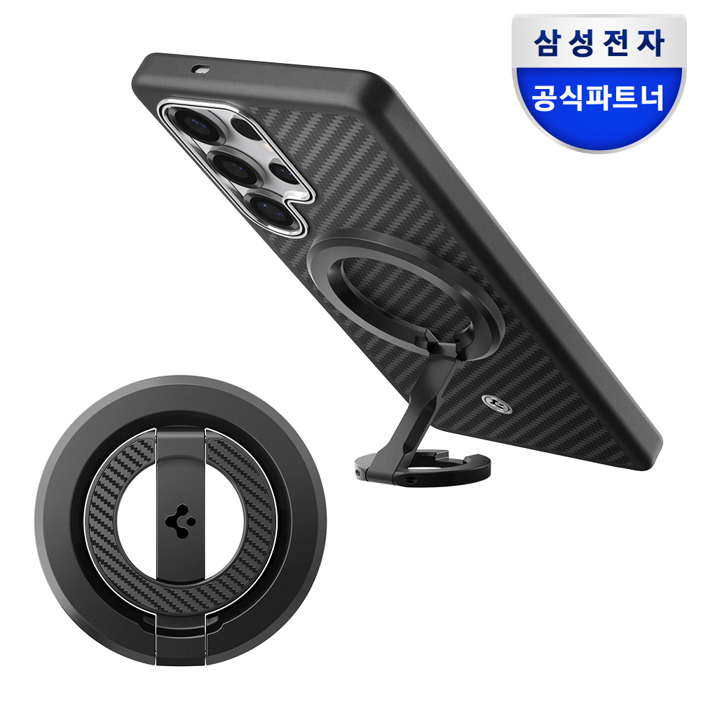 삼성 SMAPP 슈피겐 듀얼 마그넷 링홀더 블랙 맥세이프 그립톡 스마트톡