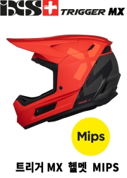 iXS 트리거 MX 1.0 그래픽 Mips 풀페이스 헬멧 / 맷 레드-블랙