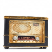 빈티지 소품 철제 라디오 블랙 스튜디오 소품 인테리어 Vintage Radio Black 필통