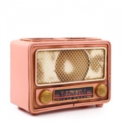 빈티지 소품 철제 라디오 핑크 스튜디오 소품 인테리어 Vintage Radio Pink 필통