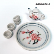 찻잔 세트 (특소) 미니어처 (4종 - 산수, 장미, 국화, 매화)