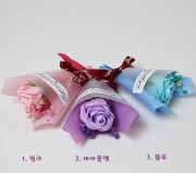 납골당꾸미기 미니어처 장미꽃다발 프리저브드 플라워 안개꽃