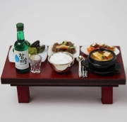 불고기 쌈밥 상차림 세트 미니어처