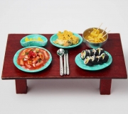 분식 상차림 세트 미니어처