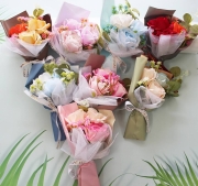 장미 꽃다발(대) 8종 조화 장식 납골당 봉안당 추모관 꾸미기 미니어처 소품 가짜꽃