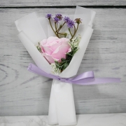 납골당꾸미기 핑크 장미 꽃다발 조화 가짜꽃 추모관 봉안당 장식 소품 미니어처