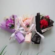 납골당꾸미기 카네이션 꽃다발 3color 조화 가짜꽃 추모관 봉안당 장식 소품 미니어처