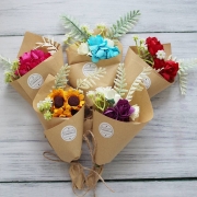 납골당꾸미기 장미 해바라기 꽃다발 5종 조화 가짜꽃 추모관 봉안당 장식 소품 미니어처