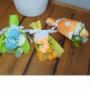 미니어처 파스텔꽃다발 3타입 꾸미기 장식 납골당 소품 가짜꽃