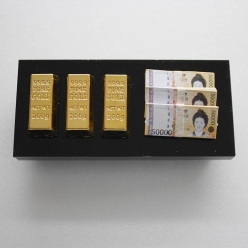 납골당꾸미기 장식 금괴와 지폐 아크릴케이스 미니어처 소품 장식 장례 유골함 봉안함