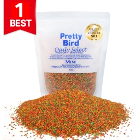 프리티버드 데일리 셀렉트 미니 펠렛 (100g/350g) (핀치, 사랑앵무, 왕관, 모란, 코뉴어, 퀘이커, 썬코)