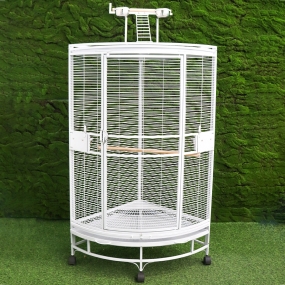 [20%할인] 앵보장 CC2525 모서리 루프탑새장 (목도리 카이큐 회색 뉴기니아)