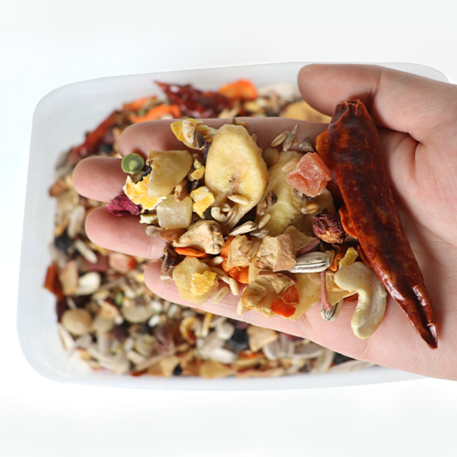★맛보기100g★ ZVP-4248 세척+ 생식 비타폴 자연주의 비타라인 컴플리트 앵무새 먹이 회색 뉴기니아 카이큐 한스 쟈딘 코카투 등 대형 100g
