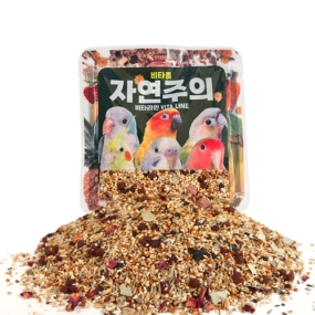 ★맛보기50g★ zvp-4241 세척+생식 비타폴 자연주의 비타라인 컴플리트 앵무새 먹이 소형 50g