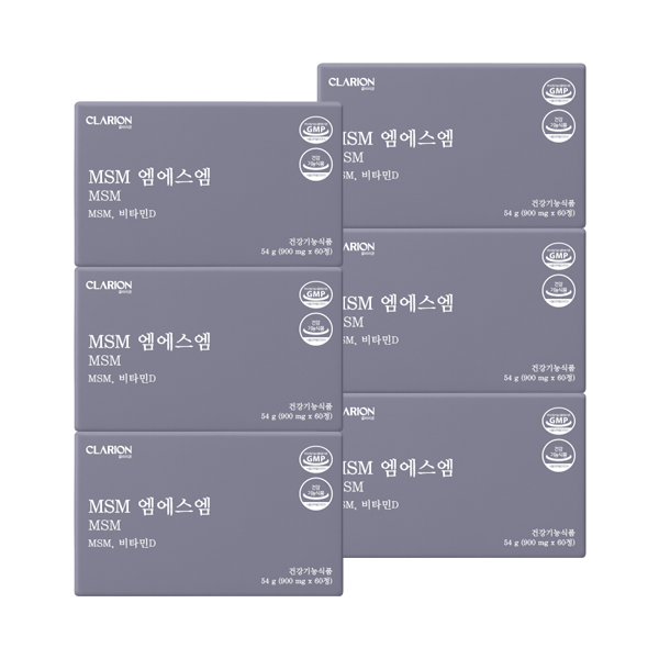 클라리온 MSM 엠에스엠 60정, 6개 (6개월분)