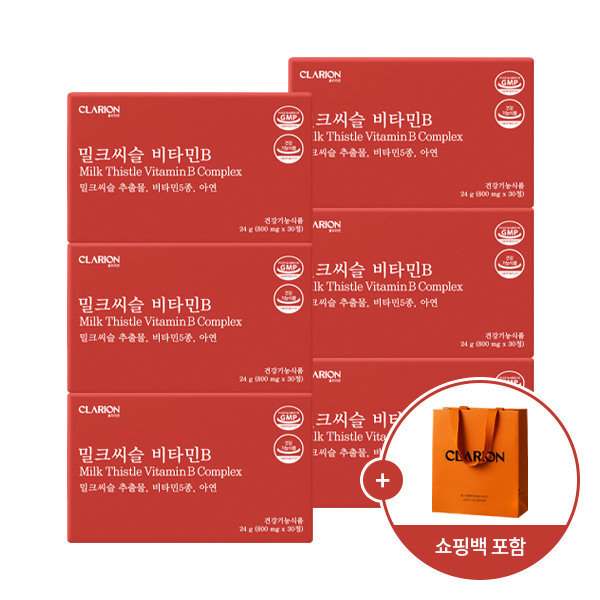 클라리온 밀크씨슬 비타민B 30정, 6개 선물 세트