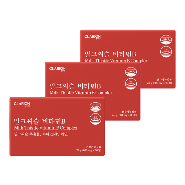 클라리온 밀크씨슬 비타민B 30정, 3개 (3개월분)